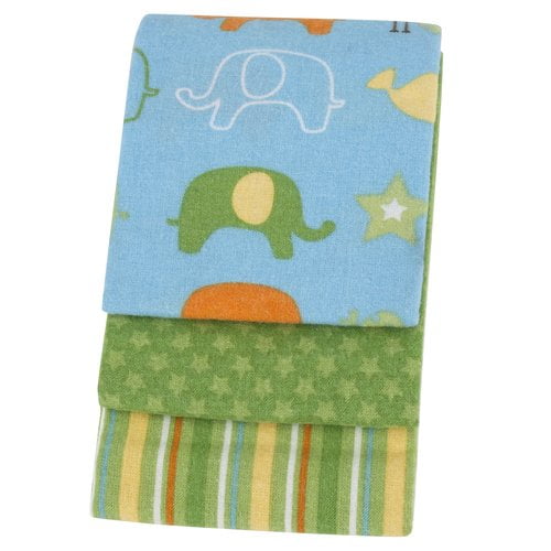 Step by Step Elephant Receiving Blankets, 3pk