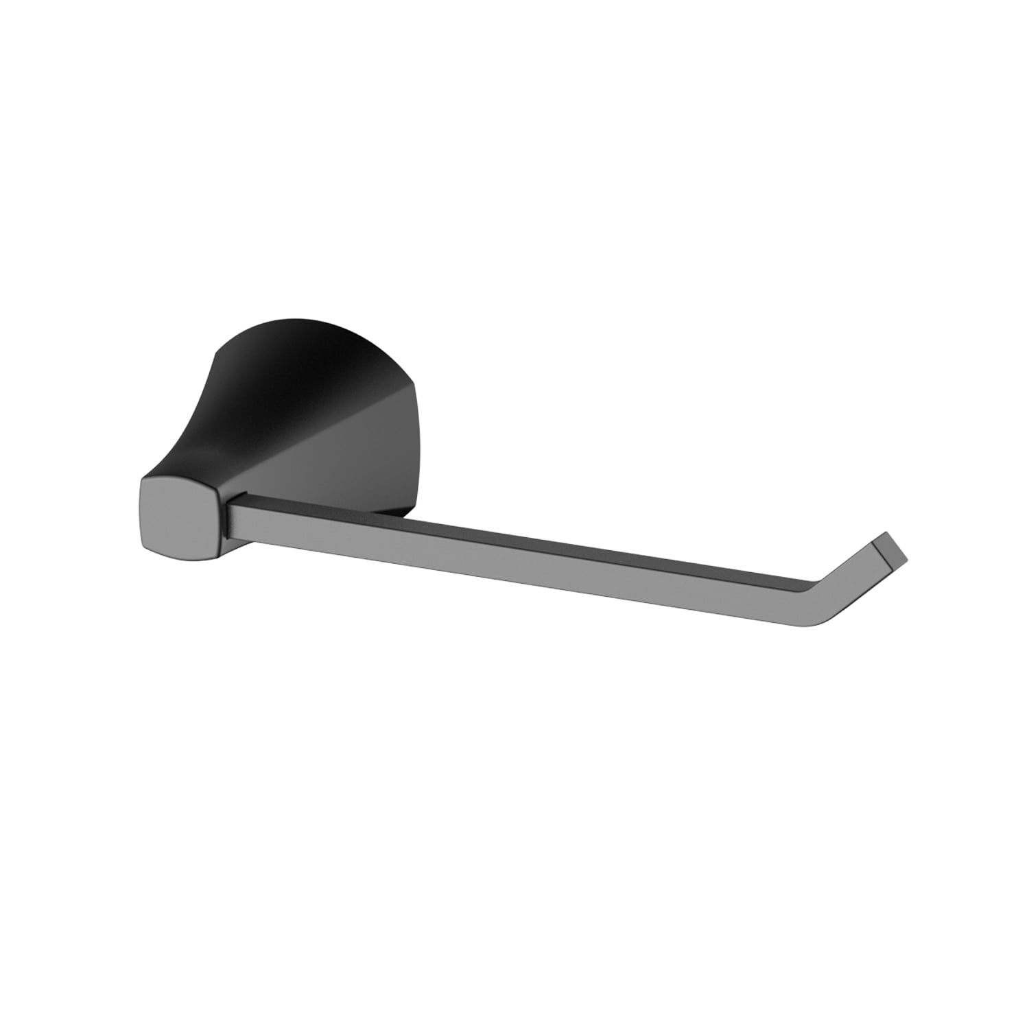 (2 pack) Better Homes & Gardens Simple Flare Style Wall Mount Toilet Paper Holder Matte Black Finish