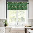 thumbnail image 3 of Christmas Green Kitchen Curtains and Valances Set, Rod Pocket Curtains Tier Farmhouse Window Curtains 24 Inch Length, Xmas Winter Pine Trees Snowflake Plants 3 Piece Kitchen Curtains Set, 3 of 6