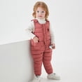 thumbnail image 6 of mgoYE Toddler Boy Girls Snow Pants Baby Winter Coat Puffer Windproof Winter Warm Snow Ski Bib Overalls Snowsuit(Watermelon Red,2-3 Years), 6 of 6