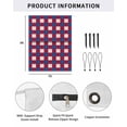 thumbnail image 2 of 4th of July RV Awning Sun Shade Screen 9'X7' Red Blue White Buffalo Plaid Mesh Sunscreen Patriotic Linen Awning Shade Screen with Zipper UV Blocker Completed Kits for RV Motorhome Camper, 2 of 7