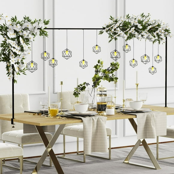 Soporte ajustable de metal para mesa Putros, con forma de arco, 33 a 107 cm de altura