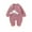 Pink, variant on Hwmodou Boys Jumpsuits Knit Baby Knitted Sweater Romper Bodysuit Solid Long Sleeve Jumpsuit Cute Outfit Fall Winter Pocket Jumpsuit,0-3M