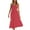 Red, variant on Rutainlusire Womens Dresses Women Summer Bohemian Solid Color Casual Strapless Party Long Maxi Dress