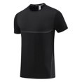 thumbnail image 5 of USNSM Men's T-Shirts Soft Lightweight Short Sleeve Tee Crew Neck Moisture Wicking Outdoor Running Sports Ice Breathable Shirt Black XXXL, 5 of 9