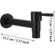 thumbnail image 2 of Mop Pool Faucet, Black Wall Mount Faucet, Wall Tap, Cold Water Faucet, Bathroom, Sink, Balcony, Kitchen Stainless Steel Water Saving Faucet (black), 2 of 4