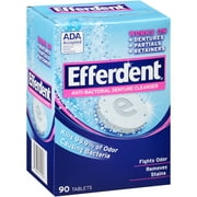 Efferdent Anti-Bacterial Denture Cleanser Tablets, Dye-Free, 90 Count