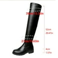 thumbnail image 6 of Dakaela Black Thigh High Boots for Women Platform Over The Knee High Boot Stretch Lug Sole Winter Shoes, 6 of 8