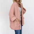 thumbnail image 4 of Kaondbfi Women's Cardigan, Oversized 3/4 Sleeve Open Front Knit Cardigan Outwear with Pockets Winter Clothing for Women, 4 of 5