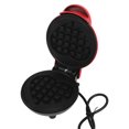thumbnail image 2 of Aluminum Alloy Waffle Iron, Red, Round Waffle Maker with Non-Stick Surface for Breakfast Sandwich, EU Plug 220V, 2 of 5