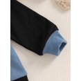 thumbnail image 5 of Caoirhny Little Boy Pants Set Contrast Color Long Sleeve Hoodie Drawstring Pocket Trousers Outfits, 5 of 9