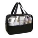 thumbnail image 1 of Bolso cosmético transparente del lavado, de gran capacidad, impermeable y simple, hecho del PVC y de la PU, 1 of 5