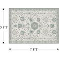 thumbnail image 4 of MontVoo 5'x7' Area Rugs for Living Room Washable Rugs Oriental Persian Rugs Paisley Floral Carpet Rustic Accent Rugs Farmhouse Decor Sage Green, 4 of 11