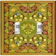 thumbnail image 1 of Metal Light Switch Plate Cover Elegant Victorian Floral Leaf Butterfly Frame Green FRA065, 1 of 13