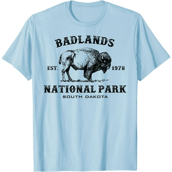 Badlands National Park South Dakota American Bison Souvenir Unisex T-Shirt for Men Women Kids Toddler