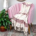 thumbnail image 4 of HomeStock Sophisticated Simplicity Transitional Handloomed 52" x 67" Cotton Throw Blanket for All Living Spaces-Color:Multicolor, 4 of 8