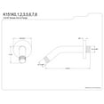 thumbnail image 2 of Kingston Brass K151K6 Shower Scape 6" Shower Arm with Flange, Polished Nickel, 2 of 2