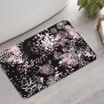 thumbnail image 2 of Black and Pink Of Leopard Print Bathroom Rugs Mat,Non Slip Microfiber Bathroom Rug,Rubber Backing,Soft Bathroom Mats for Bathroom Floor,Tub and Shower,17x27in(43x68cm), 2 of 5
