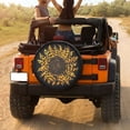 thumbnail image 3 of KAKALAD Cool Cheetah Leopard Print Sunflower 05 Spare Tire Cover Universal Car Vehicle Tools For Rv SUV Truck Camper Travel Trailer Accessories Buckle 16” Inch, 3 of 6