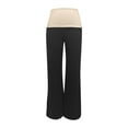 thumbnail image 4 of RUTAYY Women's Casual Sweatpants Low Rise Color Block Wide Leg with Pockets Everyday Wear Comfort Athletic Wear Travel Elegant Trousers, 4 of 4