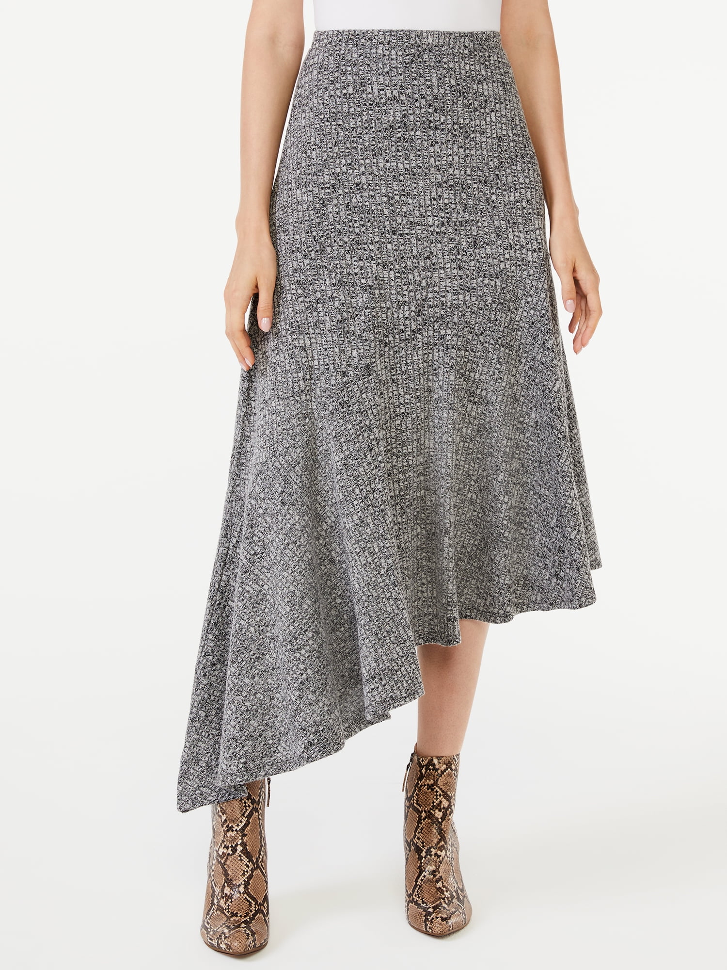 Scoop Women's Asymmetrical Midi Skirt - Walmart.com