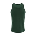 thumbnail image 4 of Fabrcox Waffle Men Compression Tank Top Crew Neck Men's Sleeveless Shirts Big and Tall Basic Lightweight Training Athletic Mens Muscle Shirt Green L, 4 of 9