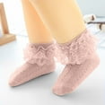 thumbnail image 4 of YYYTop Sock Shoes Toddler, Thermal Socks, Boys Girls Baby Solid Color Lace Socks Slouchy Socks Bear Socks Pink Christmas Deals, 4 of 4