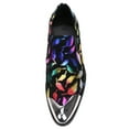 thumbnail image 4 of Santimon Men Genuine Leather Dress Shoes Printed Patent Oxford Shoes Feather Silver 5.5 US, 4 of 7