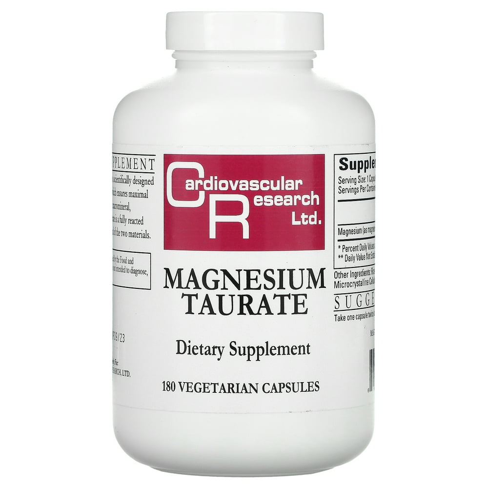 Cardiovascular Research Magnesium Taurate, 180 Vegetarian Capsules