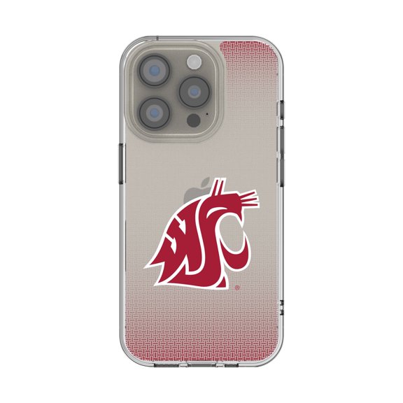 Washington State Cougars Linen Logo iPhone Clear Case