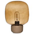 thumbnail image 1 of Bouclair Amber Glass and Ceramic Table Lamp, 1 of 4