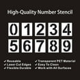thumbnail image 3 of HLONK 6 Inch Number Stencils Set 0-9 Address Number Stencil Templates Reusable Plastic Number Stencils for Cake Stencil Number Painting Stencils Templates, 3 of 5