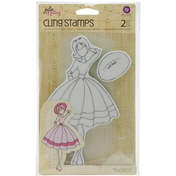 Prima Marketing Julie Nutting Mixed Media Audrey Cling Rubber Stamps