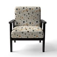 thumbnail image 4 of Designart "Splendid Rustic Pois" Chaise d'Appoint Rembourrée à Pois Noirs - Fauteuil Moderne pour Chambre, 4 of 7
