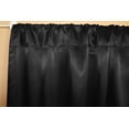 thumbnail image 2 of Shiny Satin Solid Single Curtain Panel Drapery 58 Inch Wide Black, 2 of 2