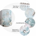 thumbnail image 6 of Turquoise Ocean Coastal Bathroom Curtain 72 Inch Shower Curtain with Hooks, Summer Beach Nautical Coral Starfish Waterproof Polyester Bath Curtain Washable Bathtub Curtain 60''x 72'', 6 of 6