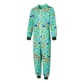 thumbnail image 4 of Family Matching Christmas Jumpsuit Pajamas, Cartoon Dinosaur Print Zip Up Long-Sleeved Novelty Sleepwear Outfits, 4 of 10
