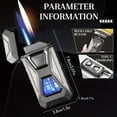 thumbnail image 5 of HaoXun Smart Voice-Activated Dual Fire Induction Lighter - Windproof Butane Lighter with Flame Adjustment, Visual Fuel Window & Portable Design for Outdoor, Home Use and Gift (3.07x1.50x0.71 Inches), 5 of 9