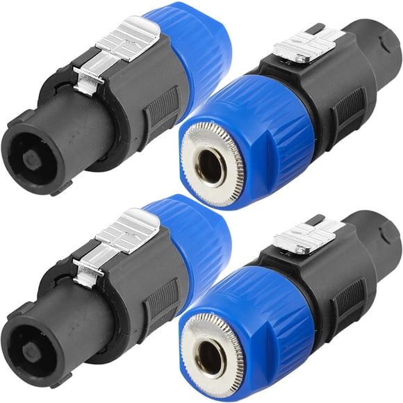 Adaptador de altavoz DKARDU NL4FC de 4 polos Speakon macho a 1/4 pulgadas TS hembra