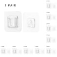 thumbnail image 3 of Wosthever Colgador de plástico autoadhesivo sin clavos impermeable transparente montaje en pared gancho organizador Oficina Hotel soporte 1 par 1 par 10Conjunto, 3 of 6
