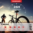 thumbnail image 3 of HUGEOAKS Red Bicycle Tail Light, Changeable Pattern, Rechargeable, IPX6 Waterproof, Built-in 1100mAh Battery, 3 of 6