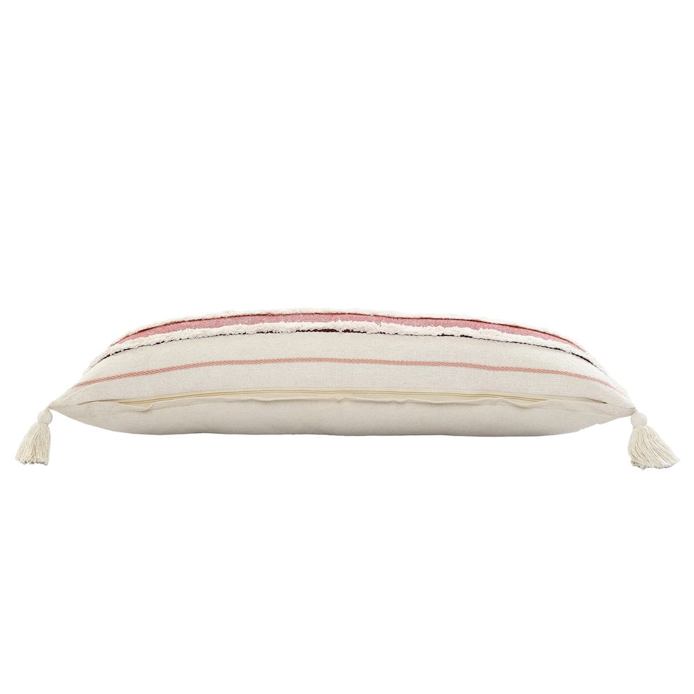 LR Home Garnet Quarry Striped Lumbar Throw Pillow