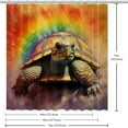 thumbnail image 6 of Sea Turtle Waterproof Shower Curtain Set with Hooks - Printed Bathroom Decoration - 3 Piece Curtain Set, 6 of 6