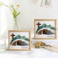 thumbnail image 4 of Sea Glass Decor Empty Tomb Resurrection Framed Scripture Wall Art with Wood Frame for Easter Religious Home, 4 of 6
