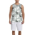 thumbnail image 4 of Easygdp African Animals Men's Mesh Basketball Jersey Quick Drying Sleeveless Shirts Fitted Muscle Tank Tops Sport Round Neck T-Shirt - Small, 4 of 9
