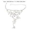 thumbnail image 2 of AURARMLET De Mano Plateada Para Mujer Floral Para Baile Y, 2 of 8