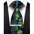 thumbnail image 2 of Corbata Barry.Wang Floral Azul Marino y Verde 150 cm x 8.5 cm, 2 of 9