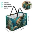 thumbnail image 2 of Hippocampus Large Capacity Reusable Beach Bag with Storage Bins and Shopping Basket - Foldable Oxford Cloth Tote for Beach, Pool, and Laundry, 2 of 7
