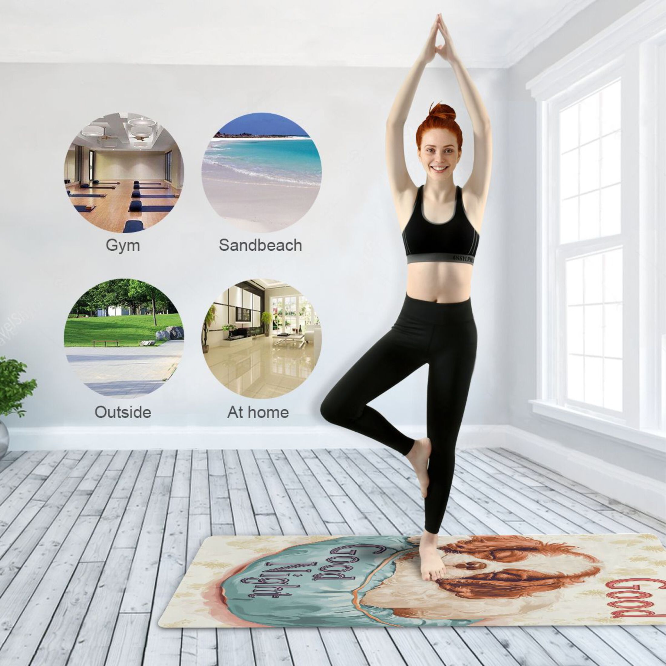 BZSMCE Yoga Mat Women Baby Dog Sleepping Fitness Mat