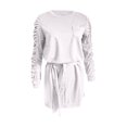 thumbnail image 4 of LLYwey s Bridesmaid Dresses Women Fashion Solid Belt Long Sleeve Translucent Derss New Casual Dresses White Xxl, 4 of 6